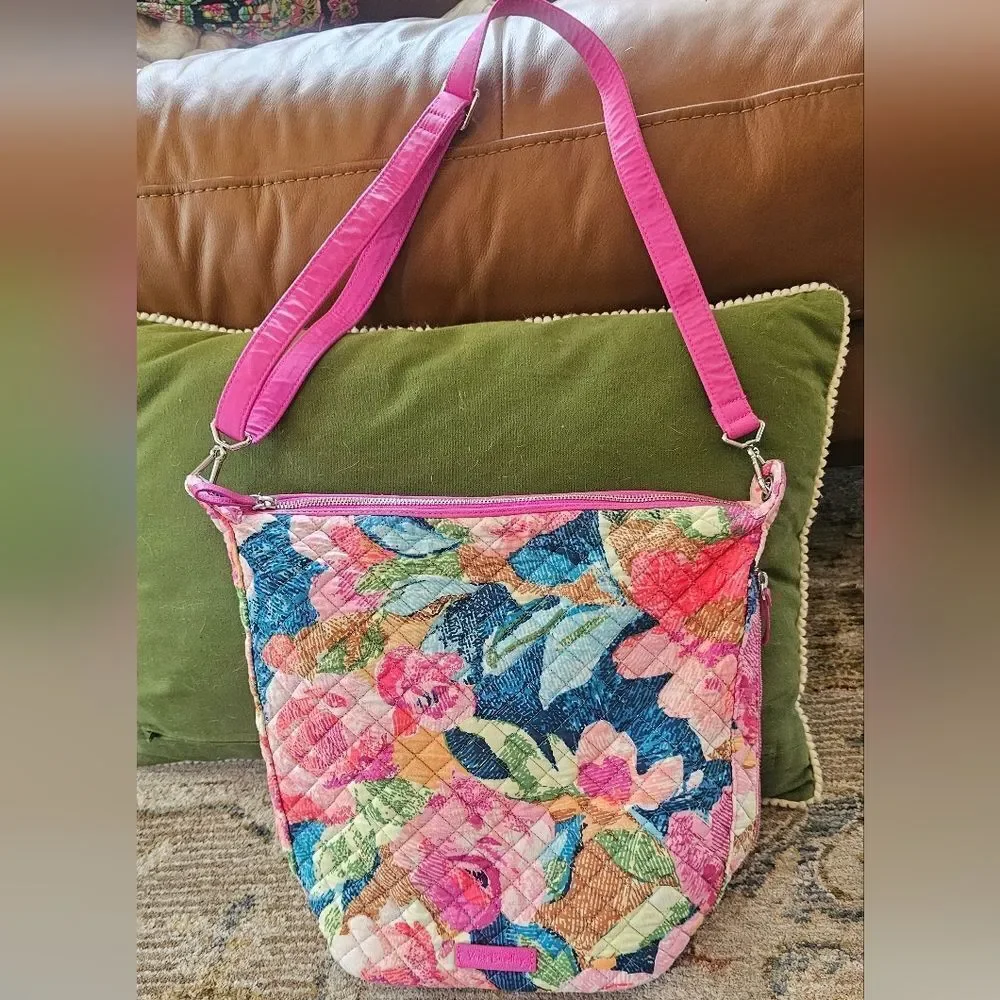 Vera Bradley Carson Hobo With Adjustable Strap For Shoulder Or Crossbody Bag